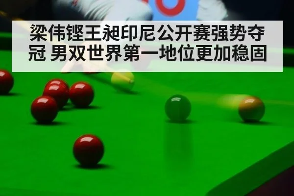 梁伟铿王昶印尼公开赛强势夺冠 男双世界第一地位更加稳固